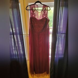 Adrianna Papell bridesmaids dress Maroon